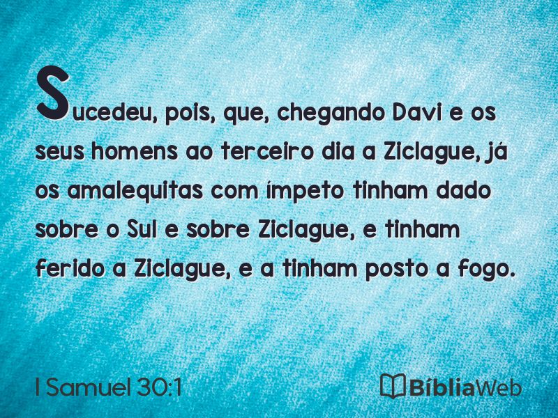 I Samuel 30:1 em imagem para compartilhar