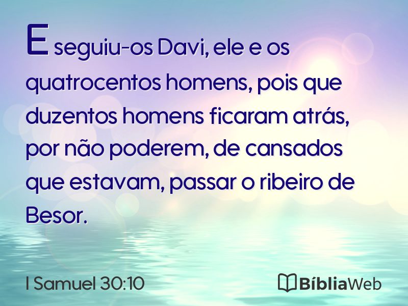 I Samuel 30:10 em imagem para compartilhar
