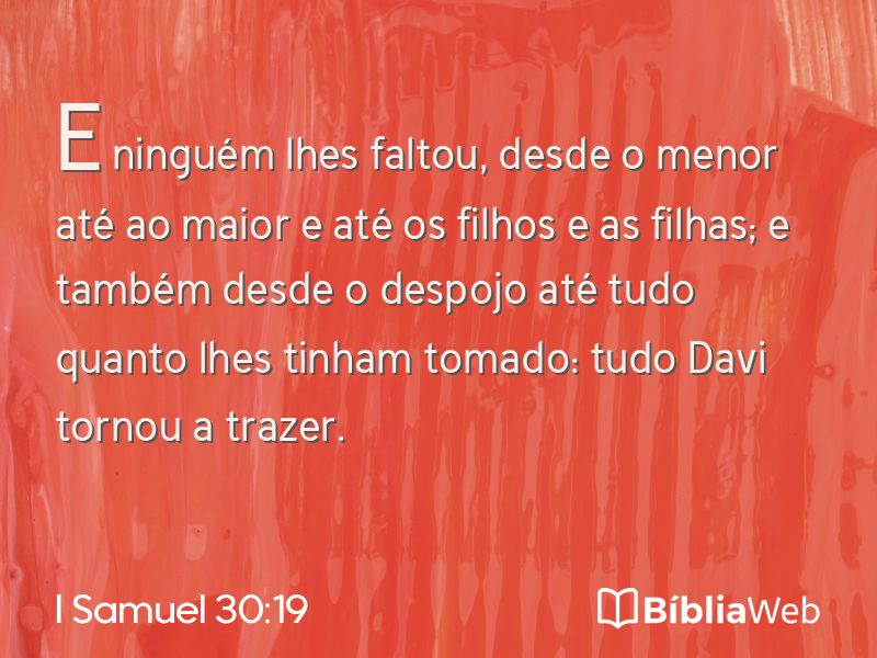 I Samuel 30:19 em imagem para compartilhar
