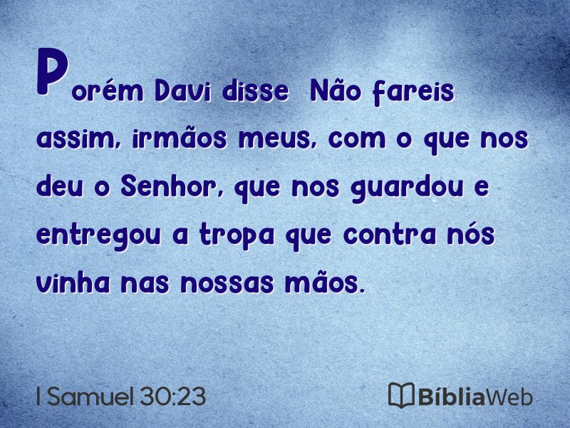 I Samuel 30:23 em imagem para compartilhar