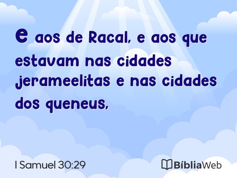 I Samuel 30:29 em imagem para compartilhar