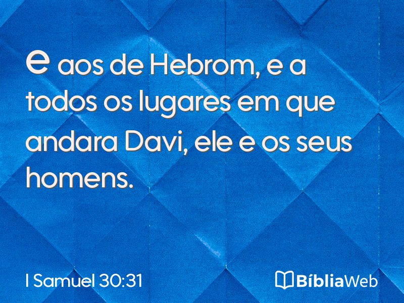 I Samuel 30:31 em imagem para compartilhar