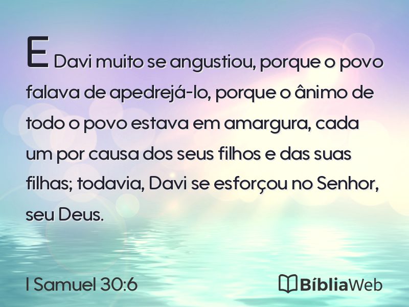 I Samuel 30:6 em imagem para compartilhar