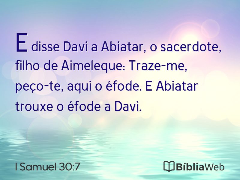 I Samuel 30:7 em imagem para compartilhar