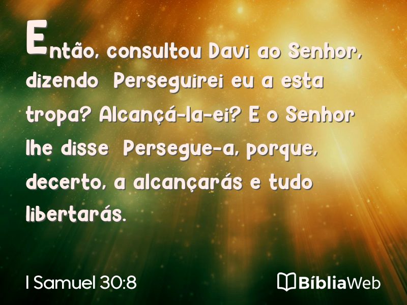 I Samuel 30:8 em imagem para compartilhar