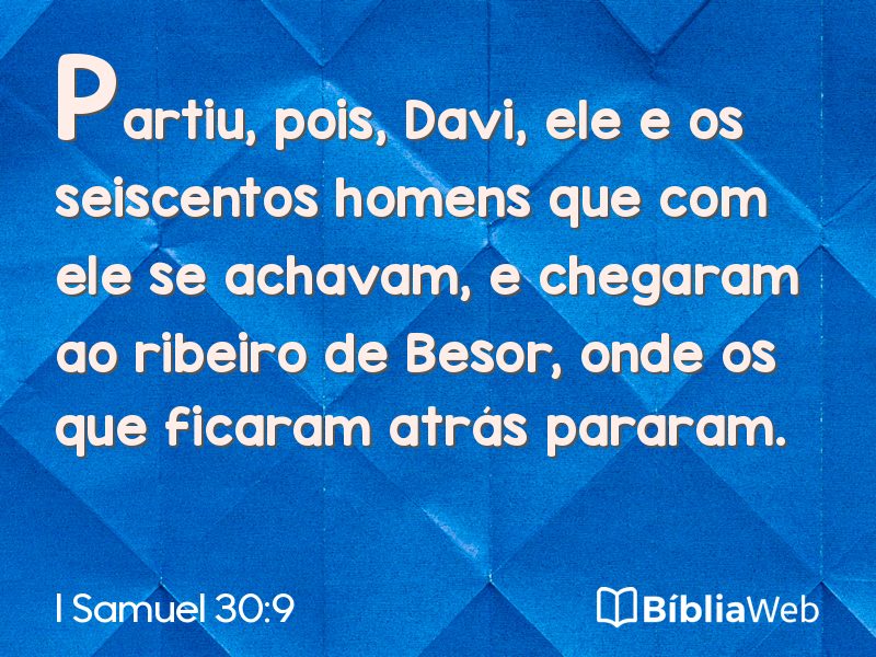 I Samuel 30:9 em imagem para compartilhar