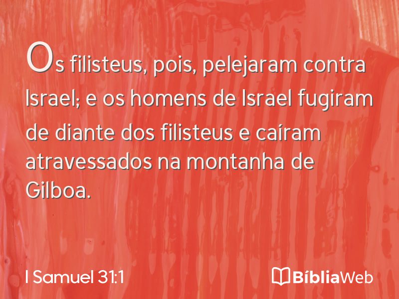I Samuel 31:1 em imagem para compartilhar