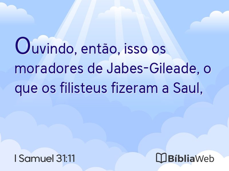 I Samuel 31:11 em imagem para compartilhar
