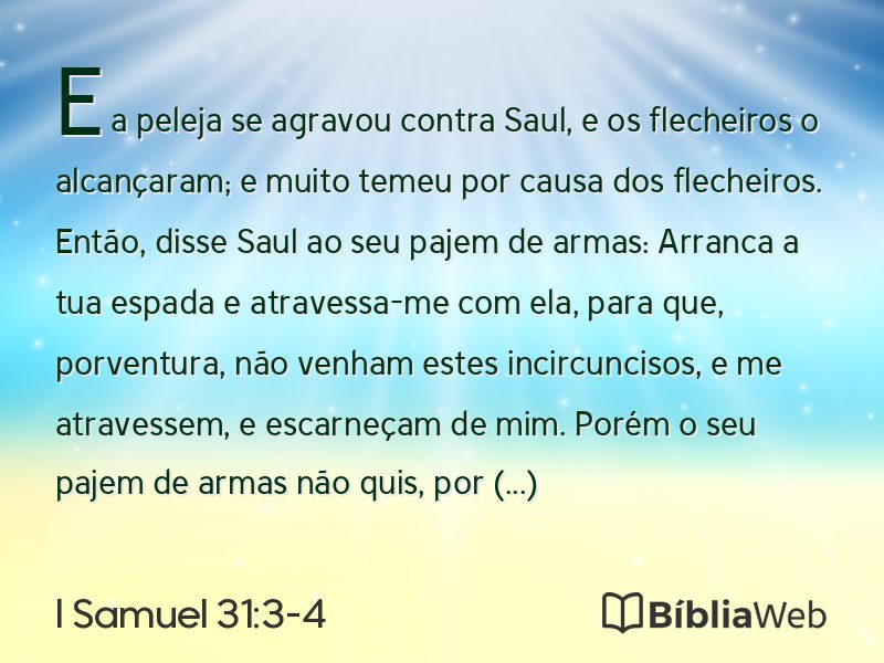 I Samuel 31:3-4 em imagem para compartilhar