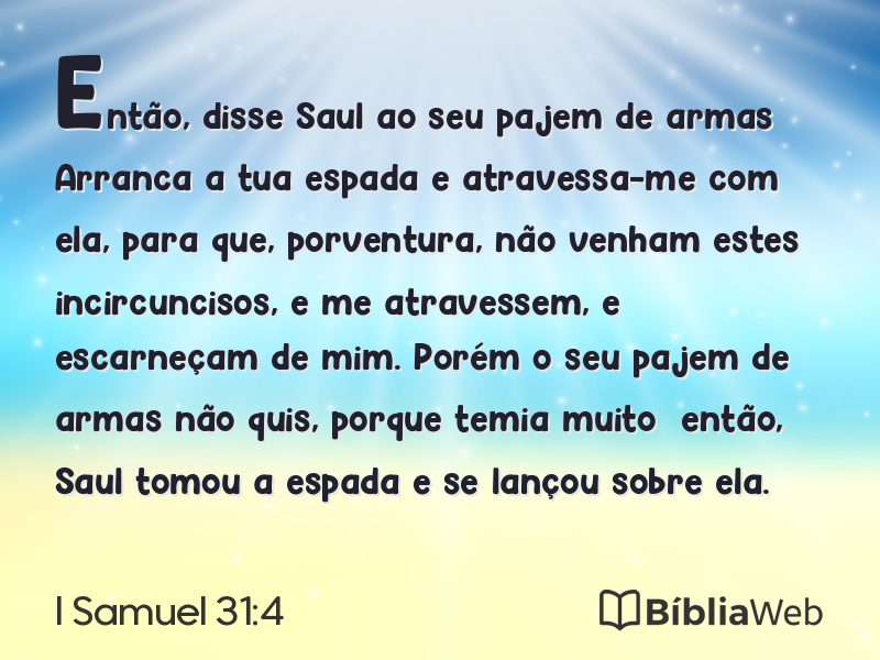 I Samuel 31:4 em imagem para compartilhar