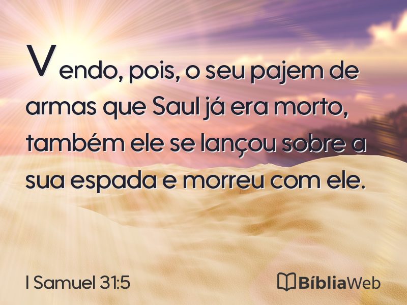 I Samuel 31:5 em imagem para compartilhar