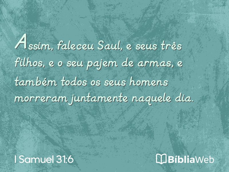 I Samuel 31:6 em imagem para compartilhar
