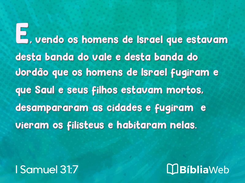 I Samuel 31:7 em imagem para compartilhar