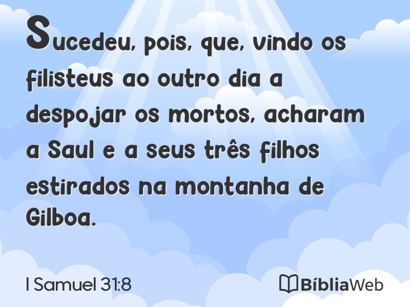 I Samuel 31:8 em imagem para compartilhar