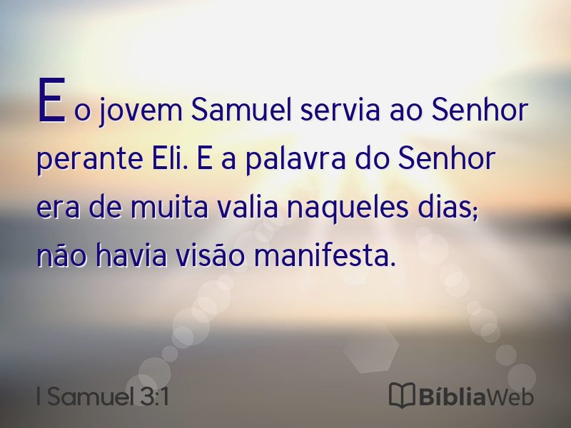 I Samuel 3:1 em imagem para compartilhar