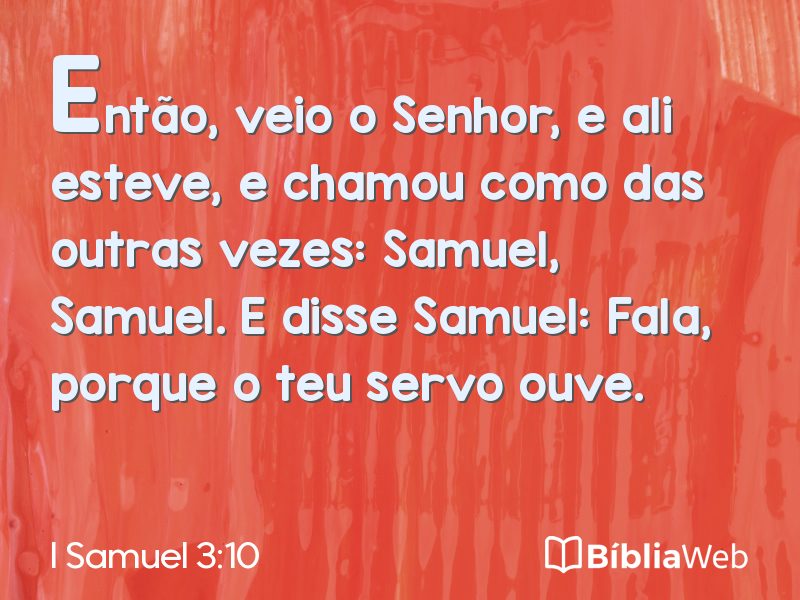 I Samuel 3:10 em imagem para compartilhar