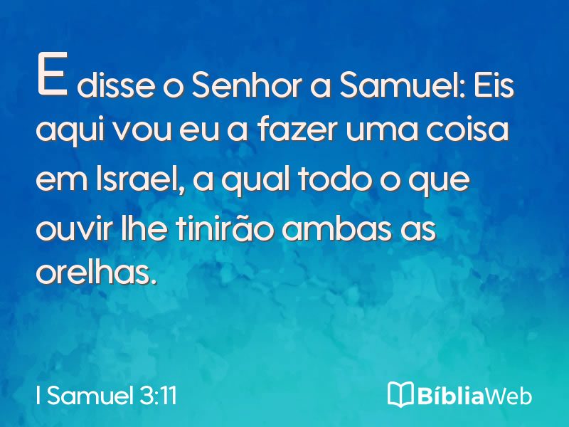 I Samuel 3:11 em imagem para compartilhar