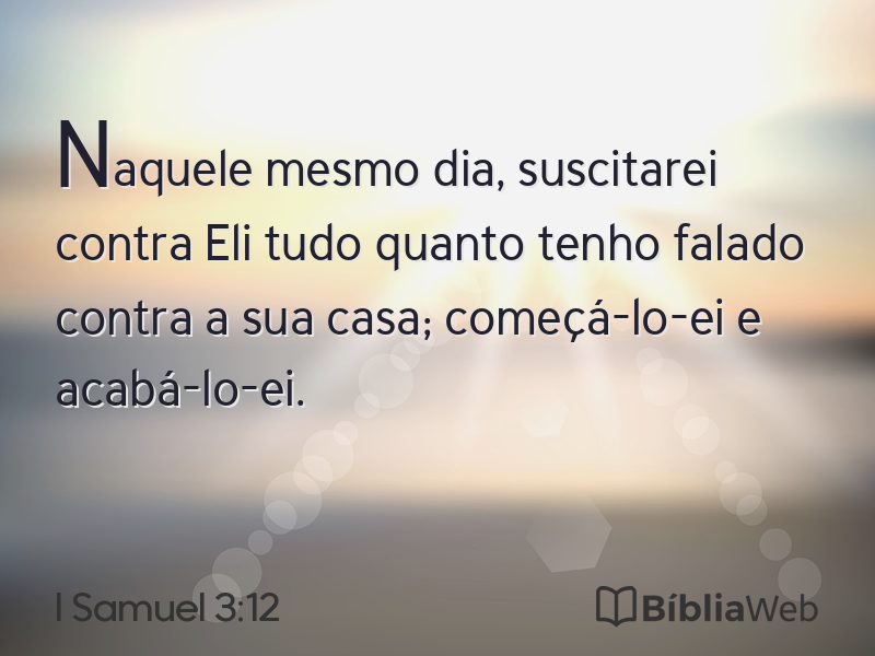 I Samuel 3:12 em imagem para compartilhar