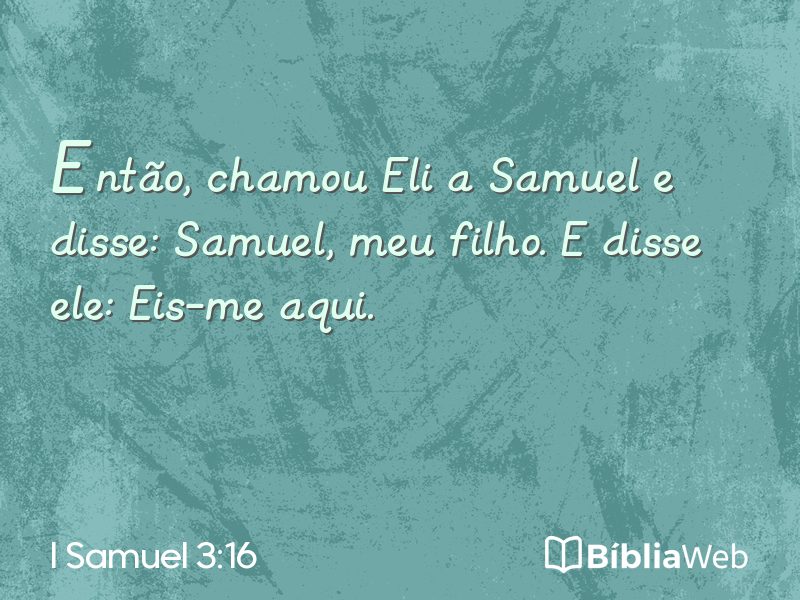 I Samuel 3:16 em imagem para compartilhar