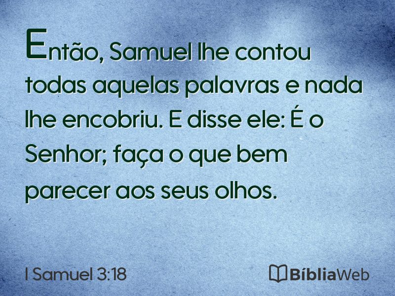 I Samuel 3:18 em imagem para compartilhar