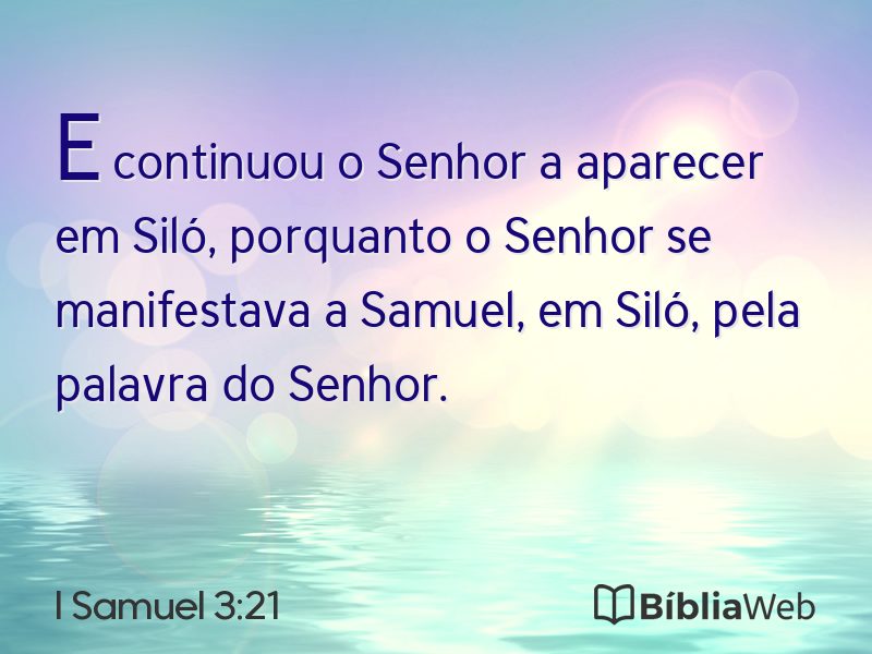 I Samuel 3:21 em imagem para compartilhar