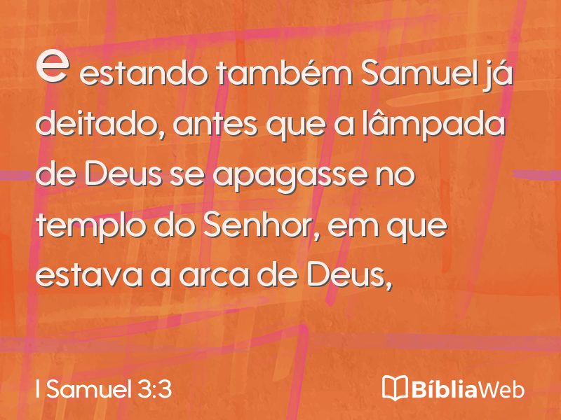 I Samuel 3:3 em imagem para compartilhar