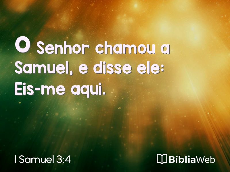 I Samuel 3:4 em imagem para compartilhar