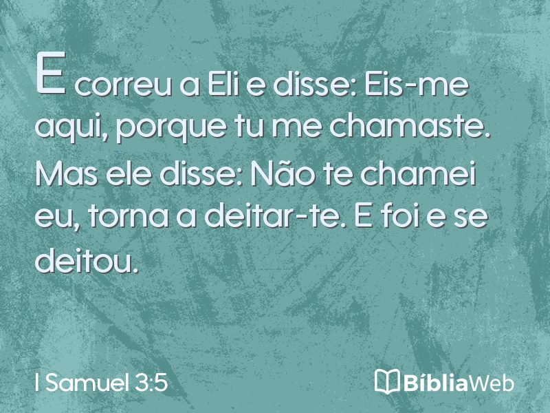 I Samuel 3:5 em imagem para compartilhar
