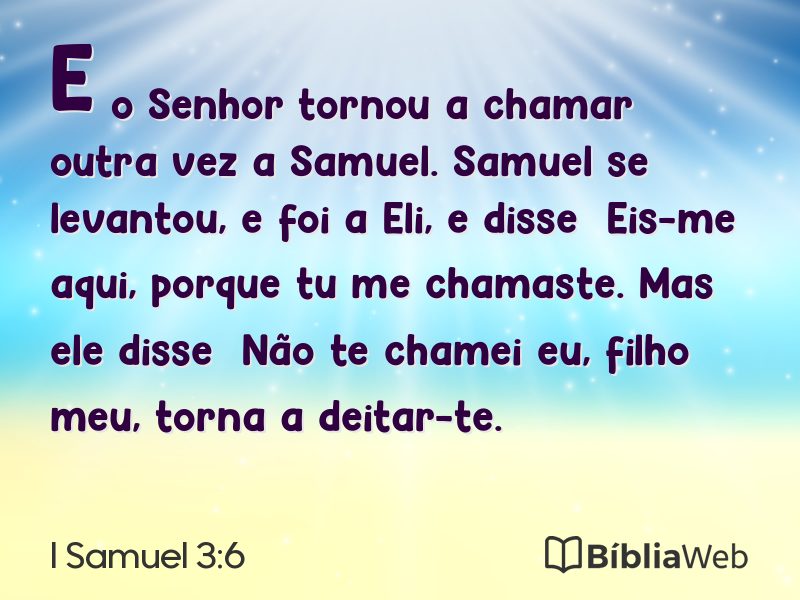 I Samuel 3:6 em imagem para compartilhar