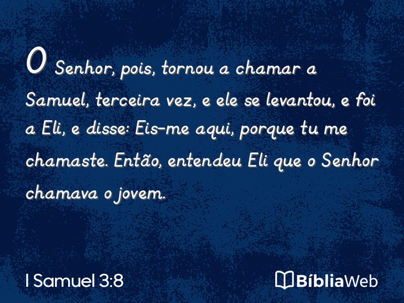 I Samuel 3:8 em imagem para compartilhar