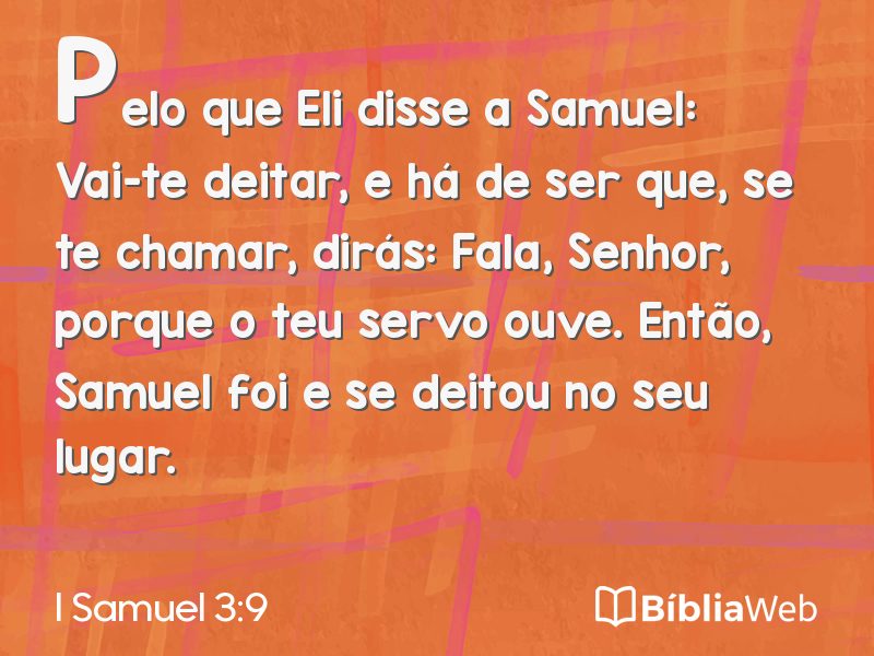 I Samuel 3:9 em imagem para compartilhar