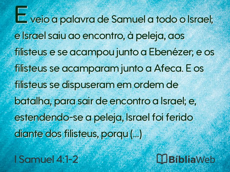 I Samuel 4:1-2 em imagem para compartilhar