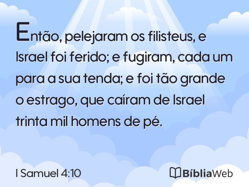 I Samuel 4:10 em imagem para compartilhar