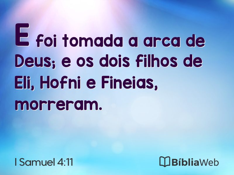 I Samuel 4:11 em imagem para compartilhar