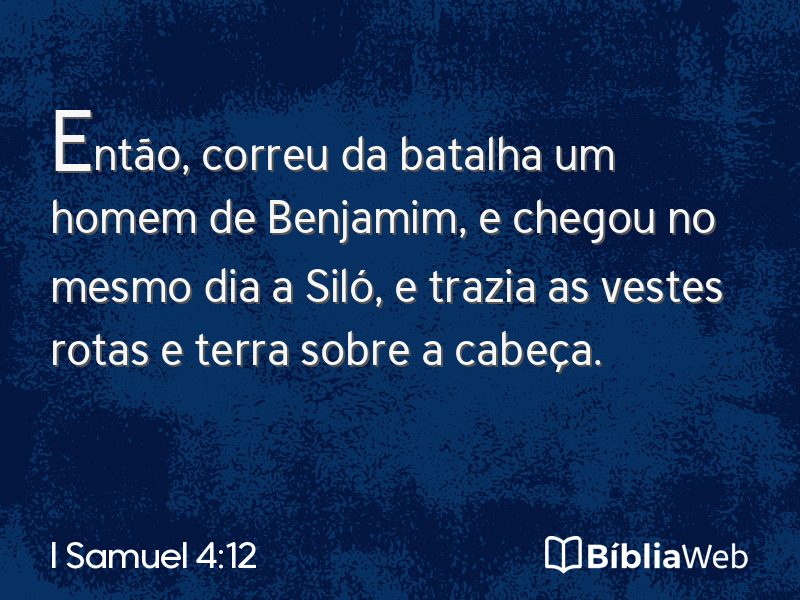 I Samuel 4:12 em imagem para compartilhar