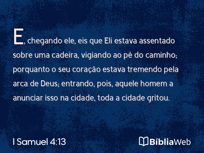 I Samuel 4:13 em imagem para compartilhar
