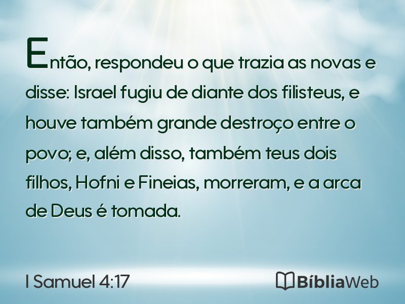 I Samuel 4:17 em imagem para compartilhar