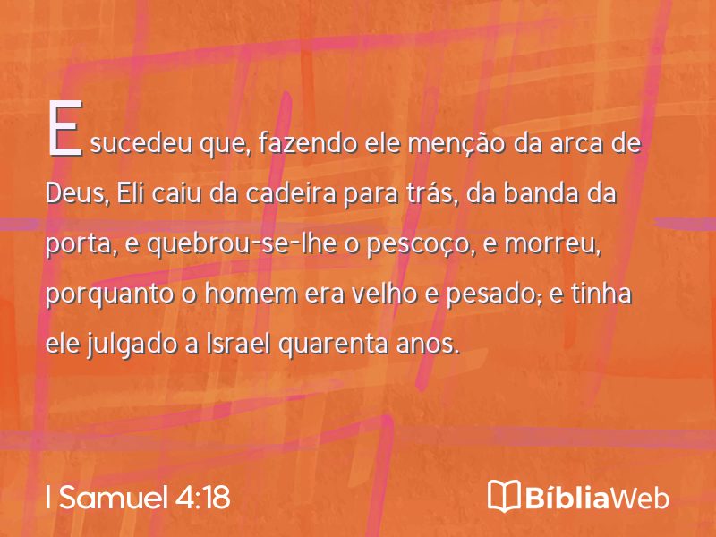 I Samuel 4:18 em imagem para compartilhar