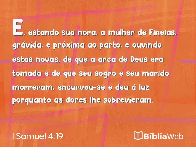 I Samuel 4:19 em imagem para compartilhar