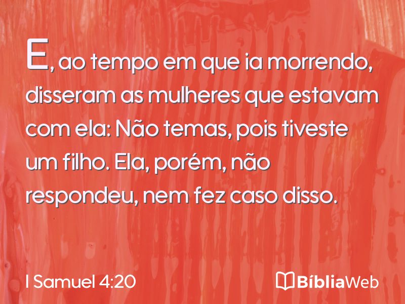 I Samuel 4:20 em imagem para compartilhar