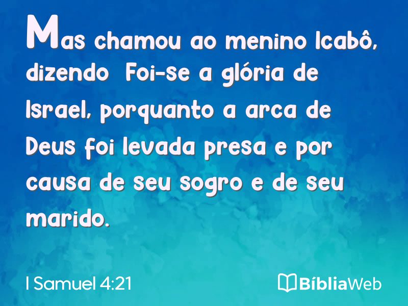 I Samuel 4:21 em imagem para compartilhar