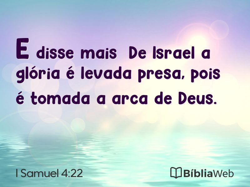 I Samuel 4:22 em imagem para compartilhar