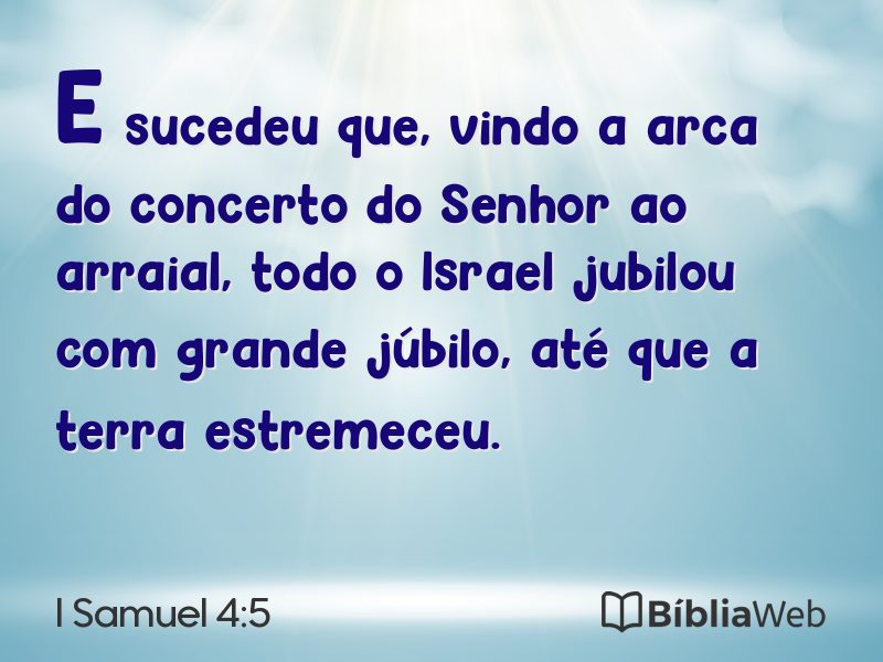 I Samuel 4:5 em imagem para compartilhar