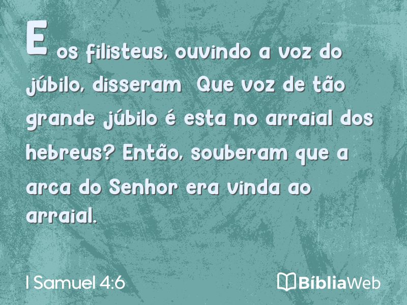I Samuel 4:6 em imagem para compartilhar