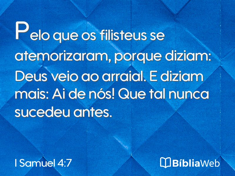 I Samuel 4:7 em imagem para compartilhar