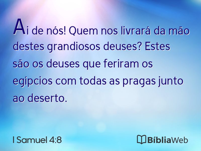 I Samuel 4:8 em imagem para compartilhar
