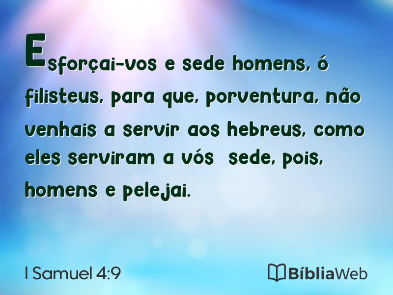 I Samuel 4:9 em imagem para compartilhar