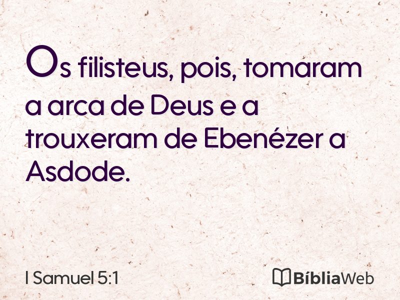 I Samuel 5:1 em imagem para compartilhar