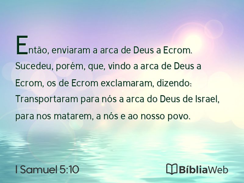 I Samuel 5:10 em imagem para compartilhar