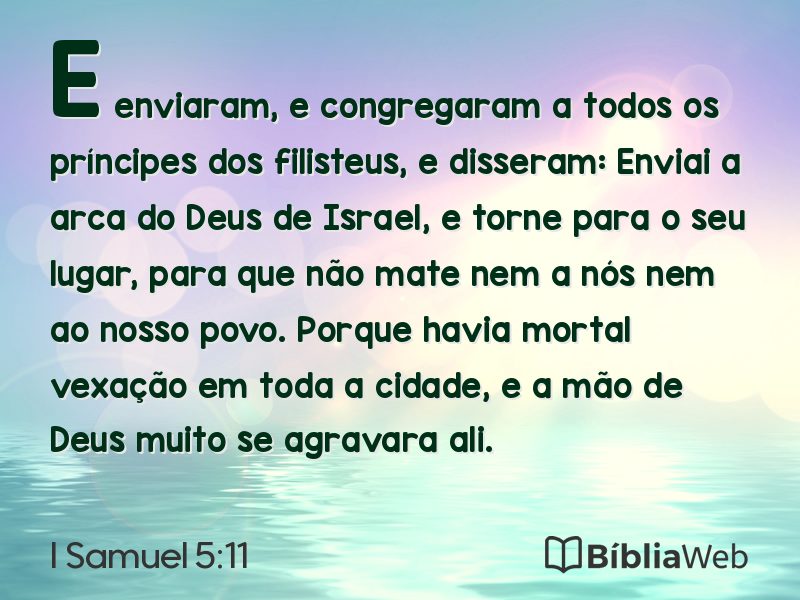 I Samuel 5:11 em imagem para compartilhar